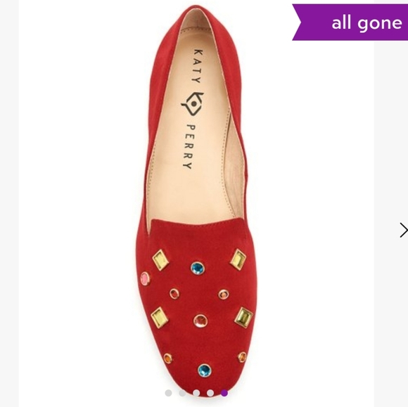 Katy Perry Red Gem The Turner Suede Loafer NWOT - Picture 4 of 5